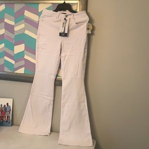 YMI high rise white denim flare 11 NWT